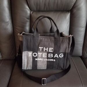 Marc Jacobs Black Denim Tote Bag